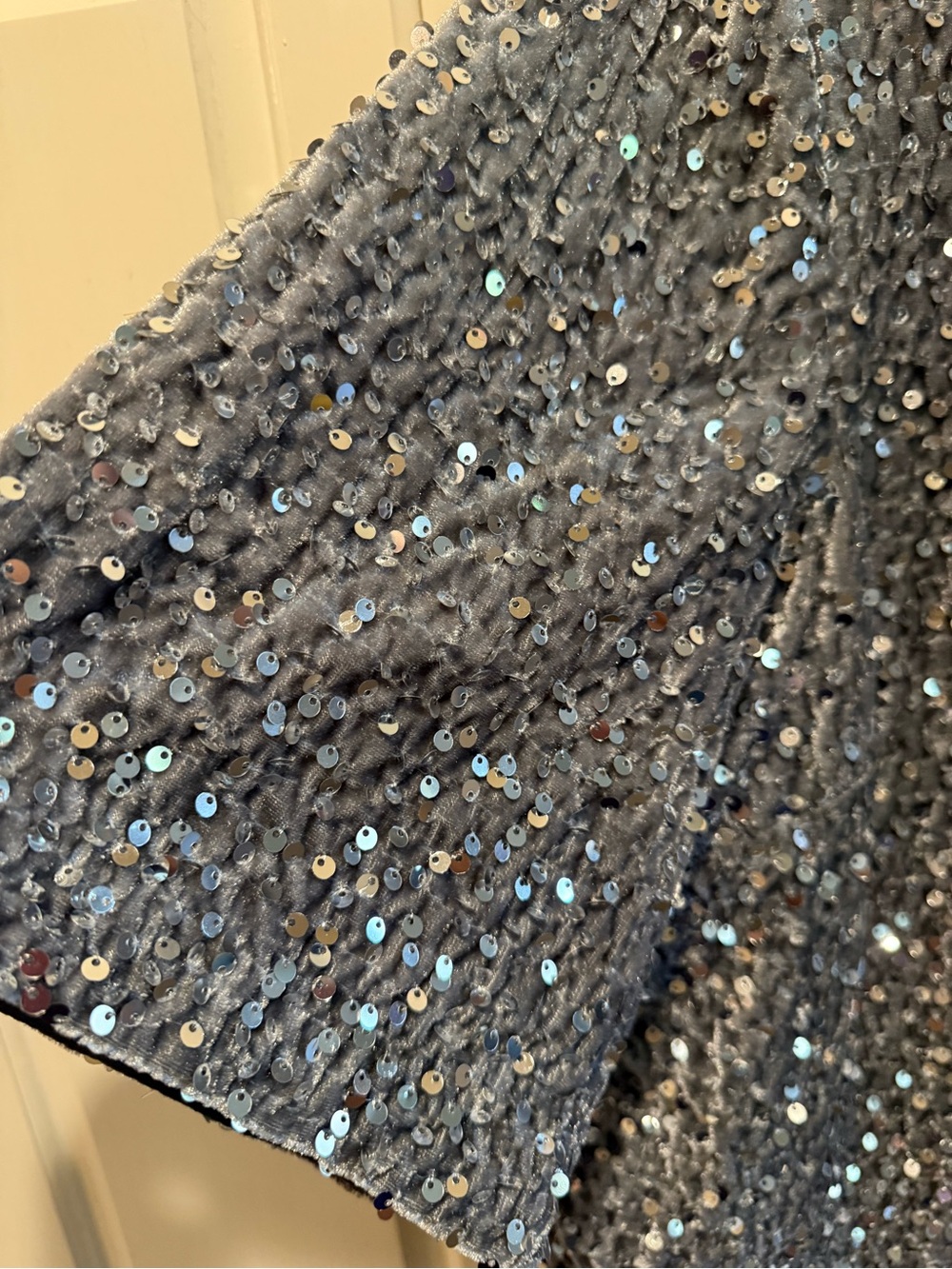 Sequin Silver top Talbots - Picture 3 of 4
